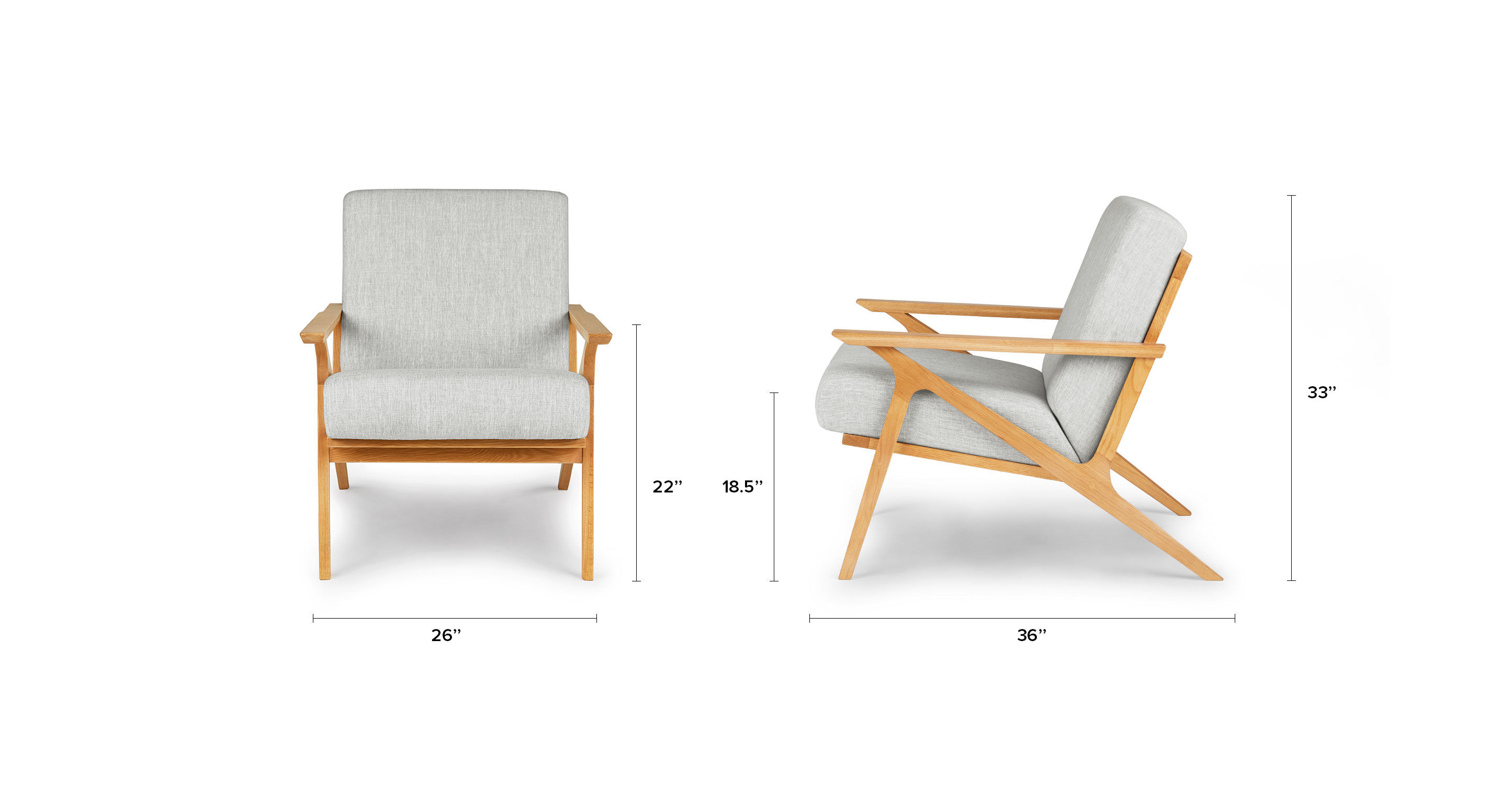 Otio Mist Gray Oak Lounge Chair thumbnail 8