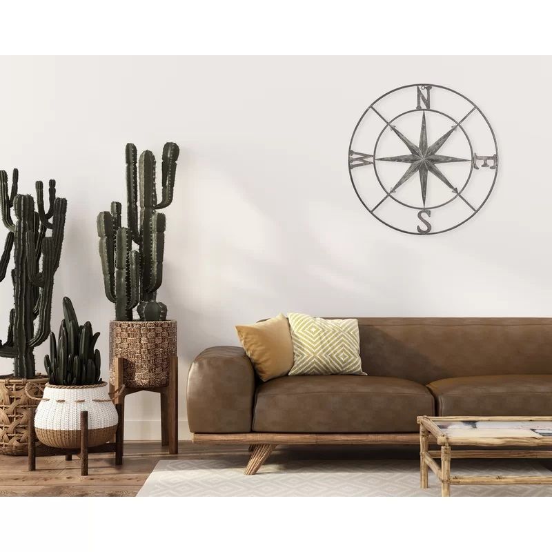 Round Compass Wall Décor thumbnail 5