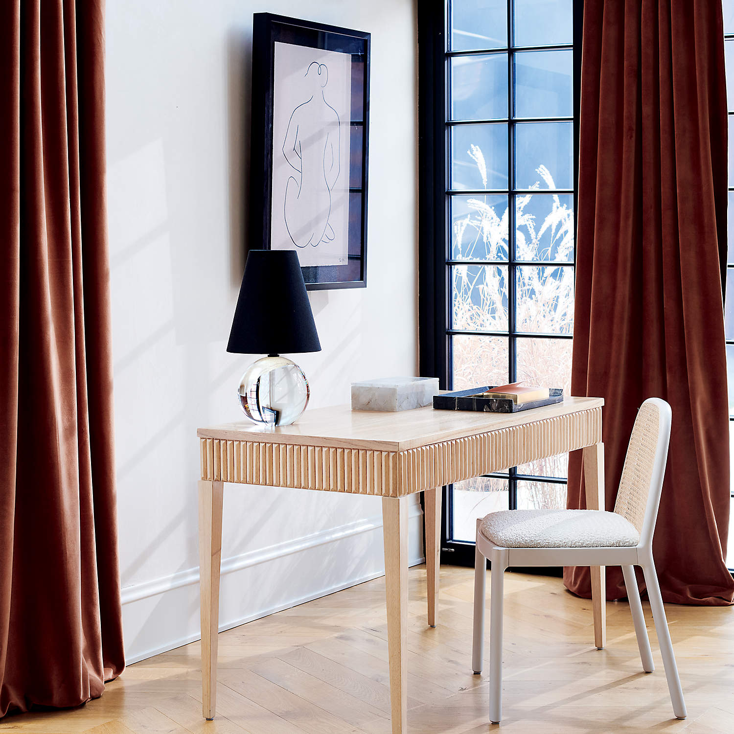 VELVET COPPER CURTAIN PANEL thumbnail 3