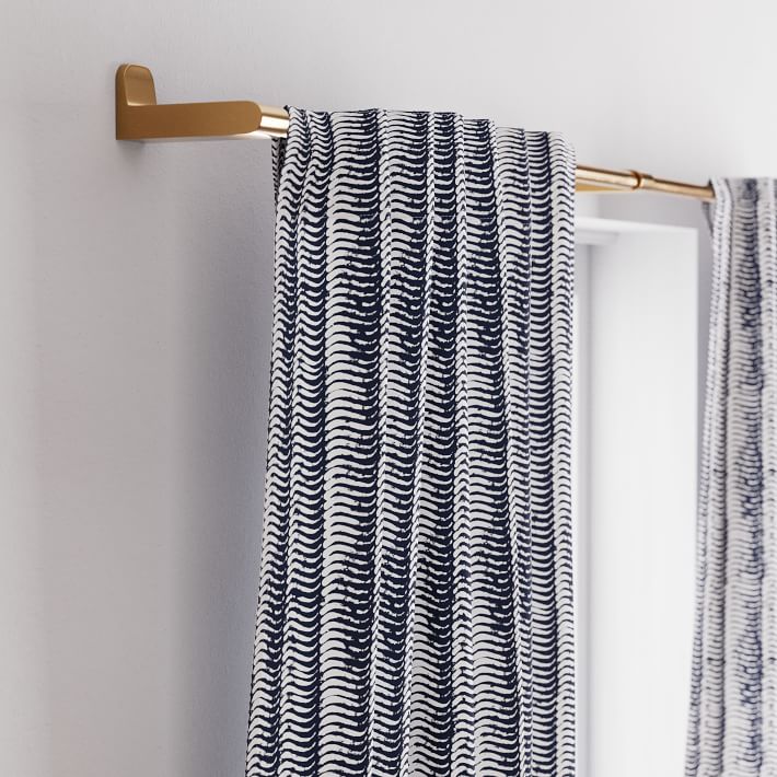 Cotton Canvas Wave Stripe Curtain (Set of 2) thumbnail 3