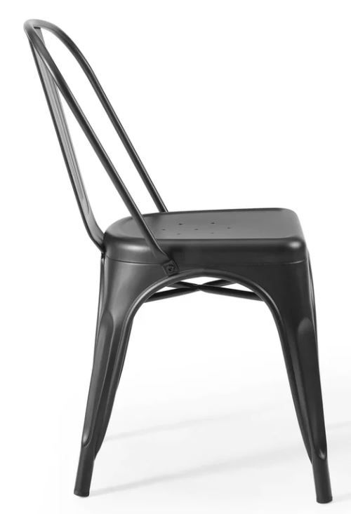 Erwina Metal Slat Back Stacking Side Chair thumbnail 2