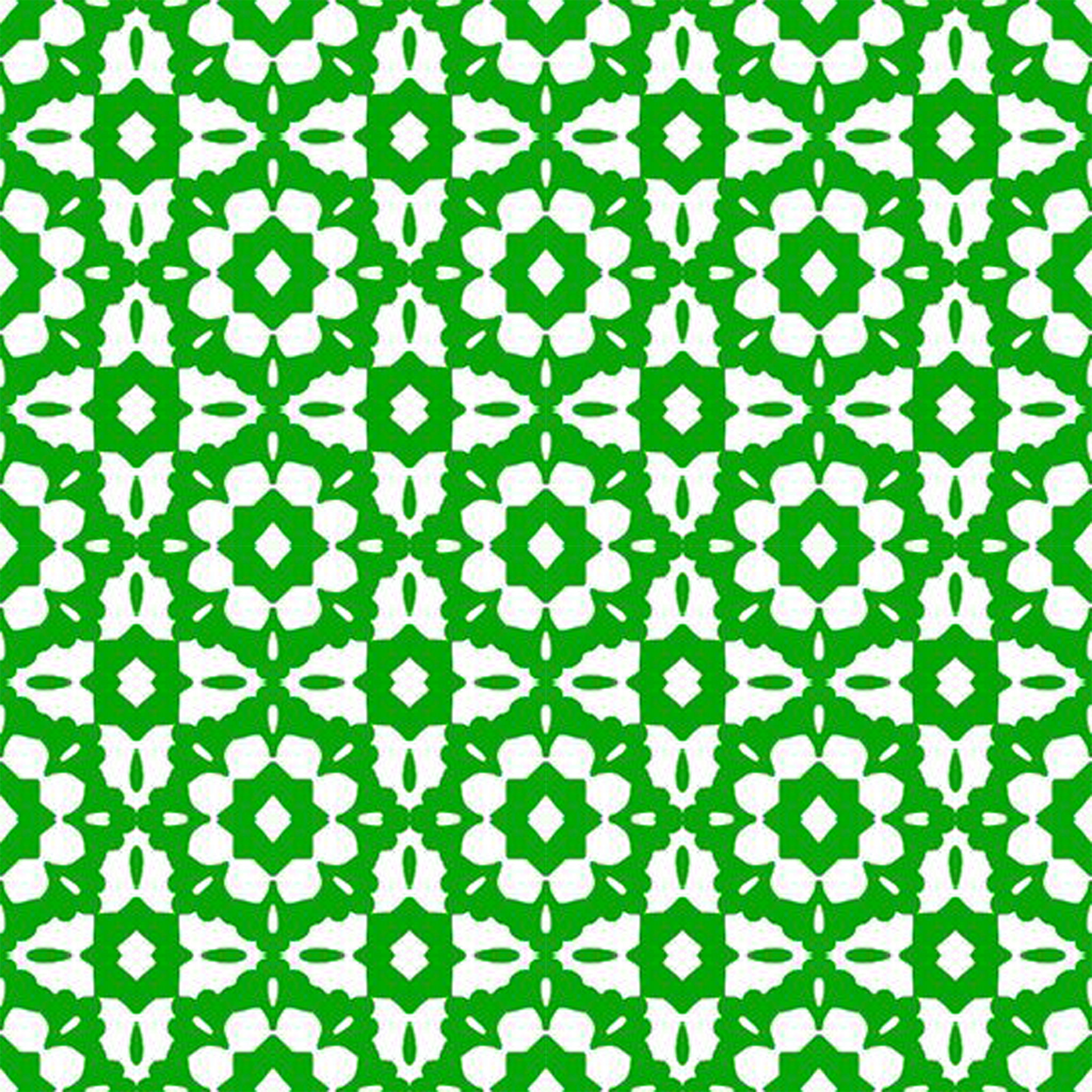 Kelly Green Classic Tile Pattern Throw Pillow thumbnail 2