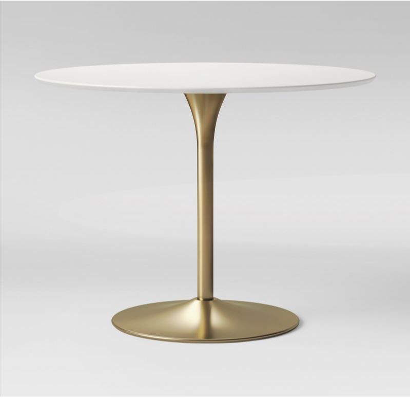 Braniff Round Dining Table Metal Base thumbnail 3
