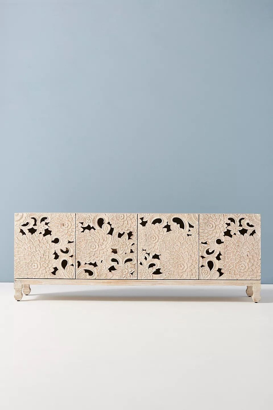 Handcarved Lotus Media Console thumbnail 3