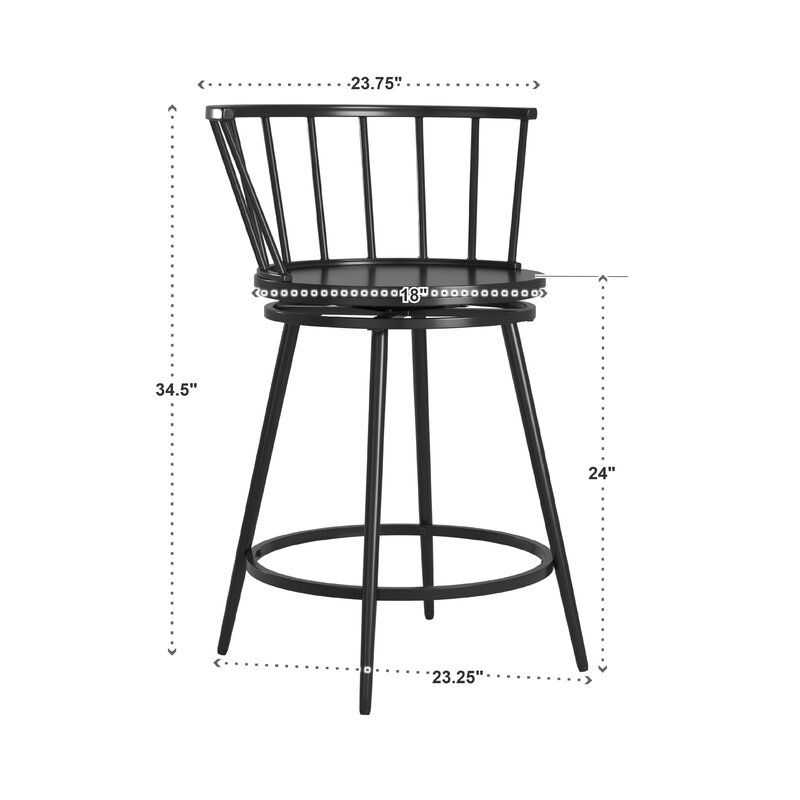 Johanna Swivel 24 Counter Stool (Set of 2) thumbnail 5