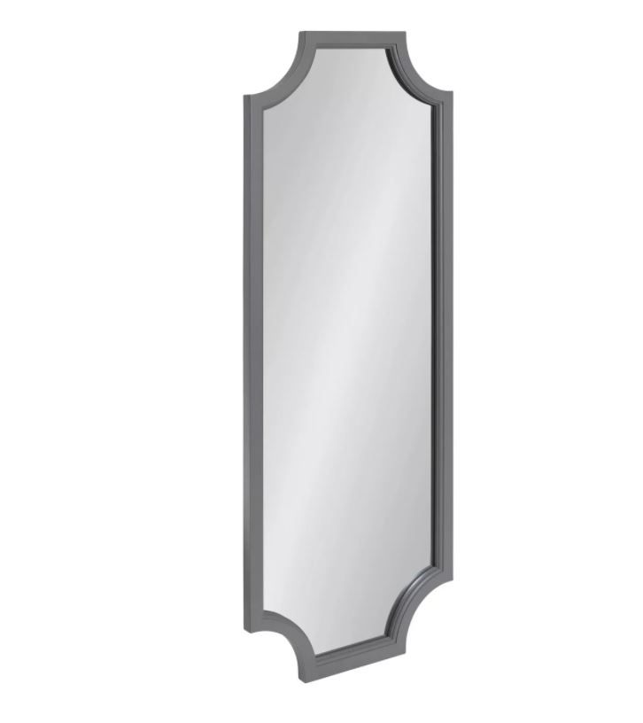 Hogan Framed Scallop Full Length Wall Mirror Gray thumbnail 2