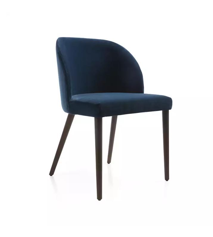 Camille Navy Velvet Dining Chair thumbnail 2