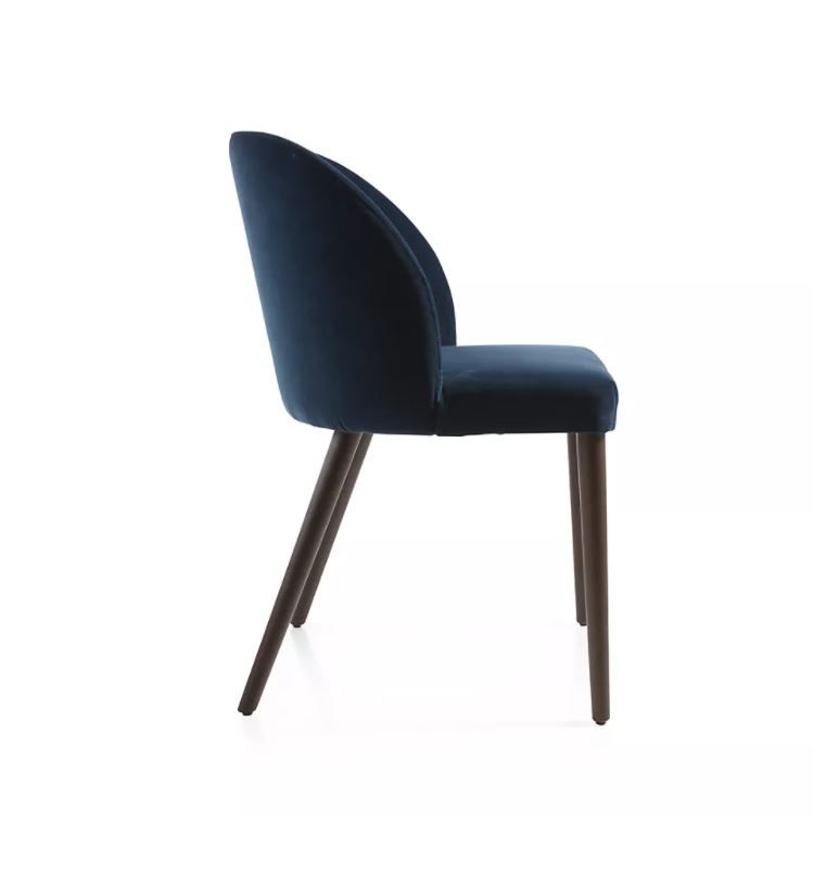 Camille Navy Velvet Dining Chair thumbnail 3