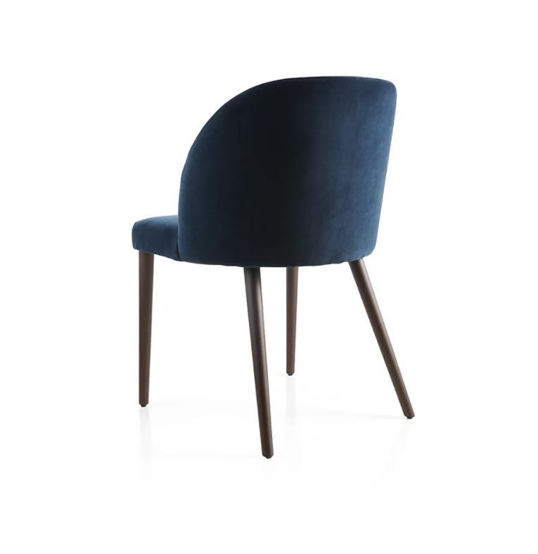 Camille Navy Velvet Dining Chair thumbnail 4