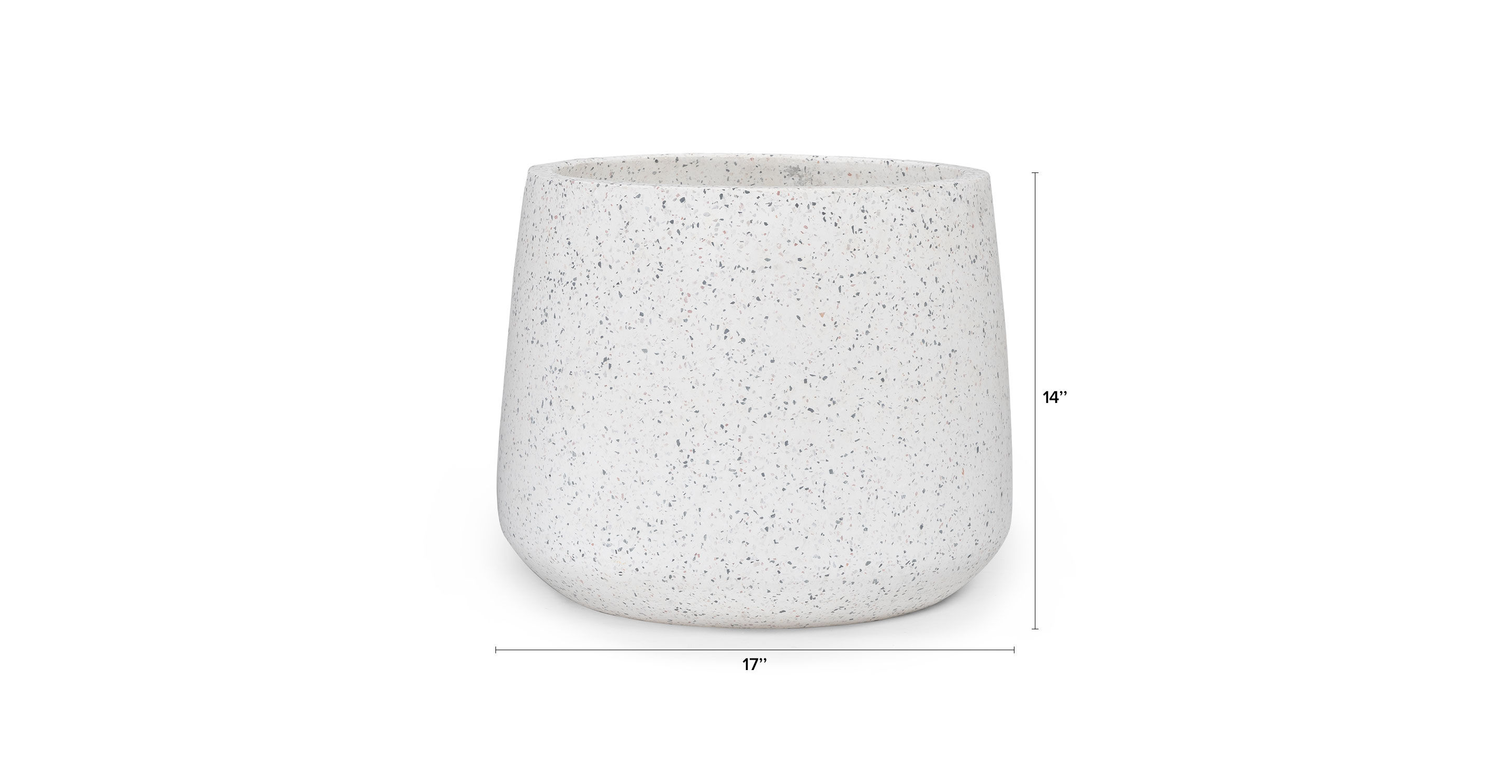 Tuva White Terrazzo Large Planter thumbnail 3