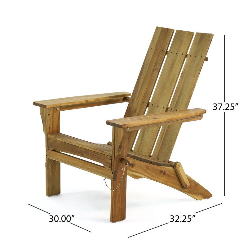 Solid Wood Folding Adirondack Chair thumbnail 2