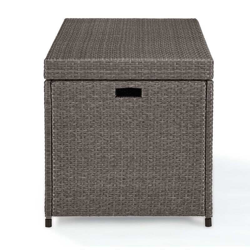 Adelita Outdoor Resin Wicker Deck Box thumbnail 3