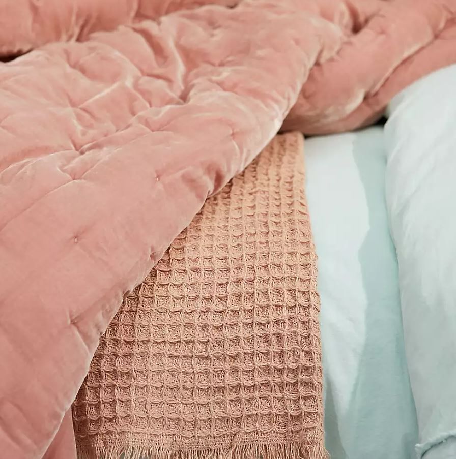 Pink Waffle Throw thumbnail 3