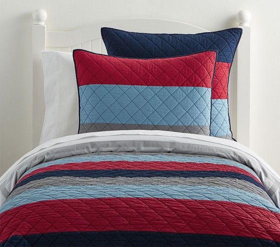 Block Stripe Quilt & Shams thumbnail 2