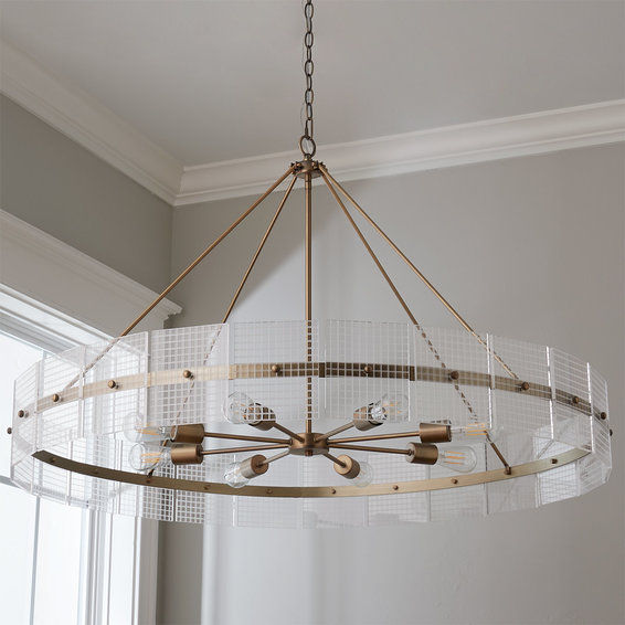 Paneled Grid Chandelier thumbnail 2