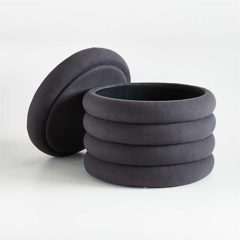 Snoozer Charcoal Storage Ottoman thumbnail 2