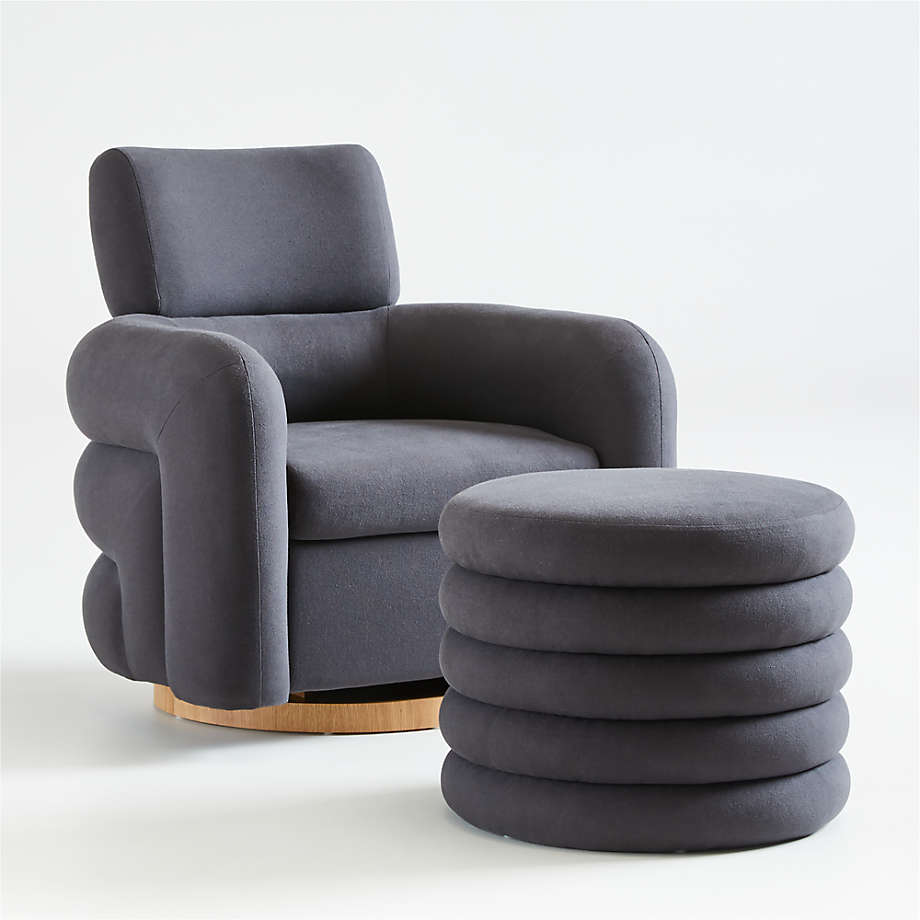 Snoozer Charcoal Storage Ottoman thumbnail 4