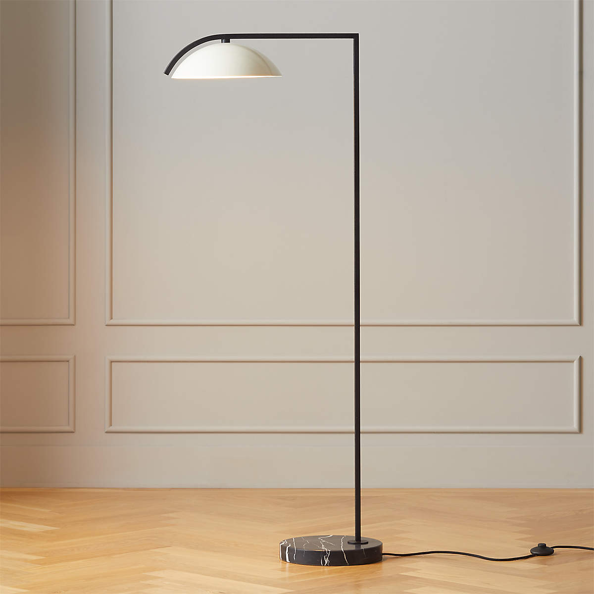 BELGRAVE WHITE GLOBE FLOOR LAMP thumbnail 2