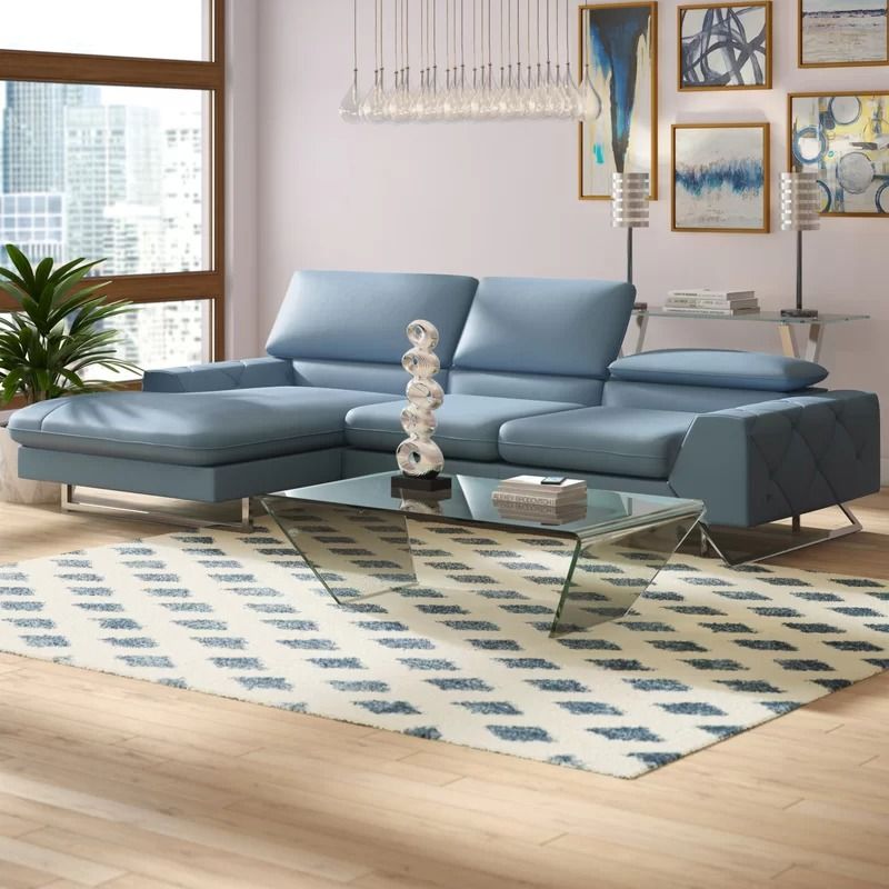 Susannah Wide Leather Match Sofa Chaise thumbnail 2