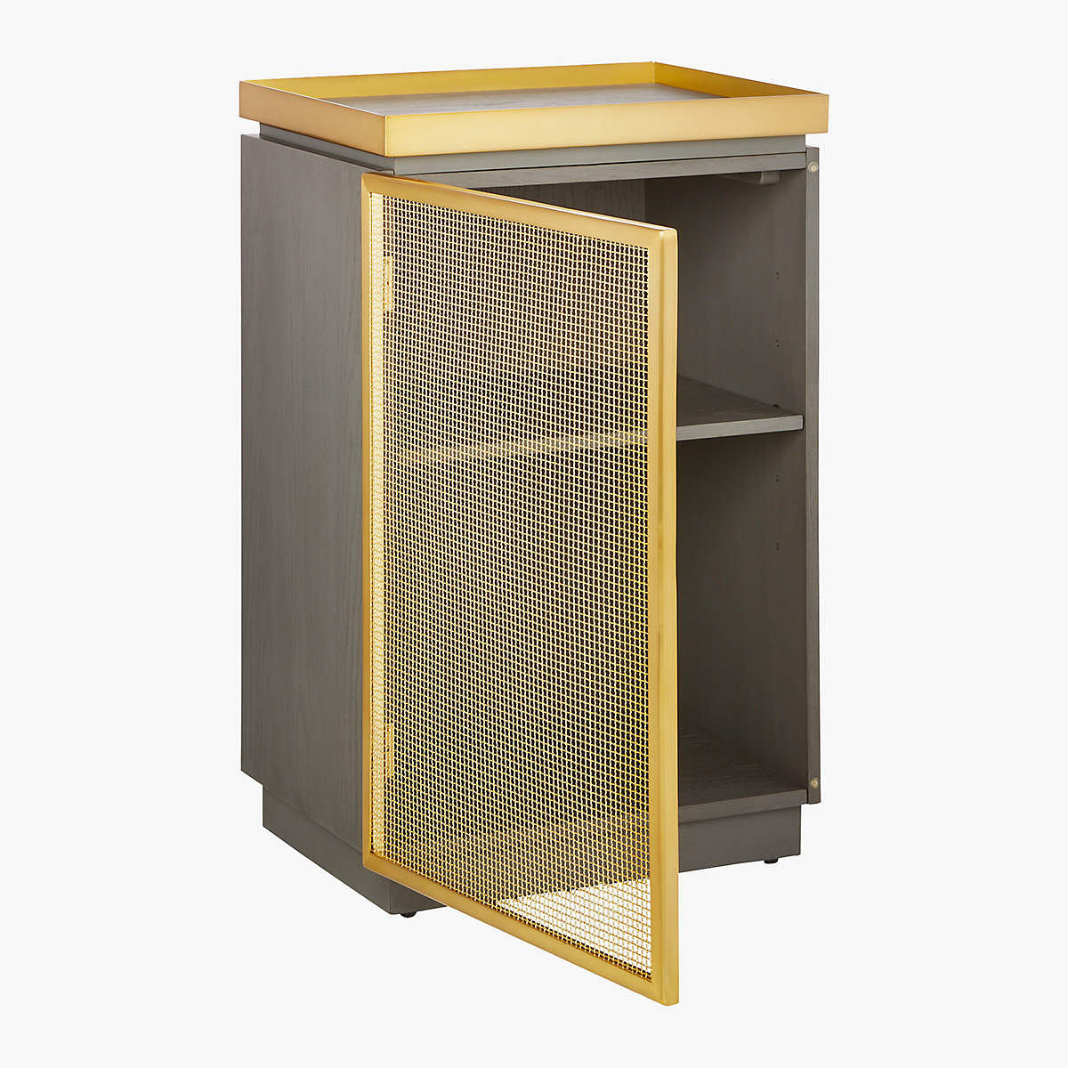 TRACE BRASS WIRE MESH DOOR LOW CABINET thumbnail 2