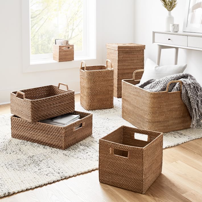 Modern Weave Basket Storage Collection Natural thumbnail 2