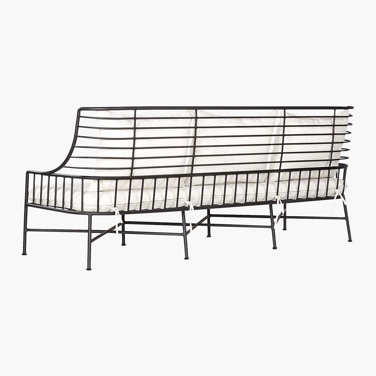 BRETON BLACK METAL SOFA thumbnail 6