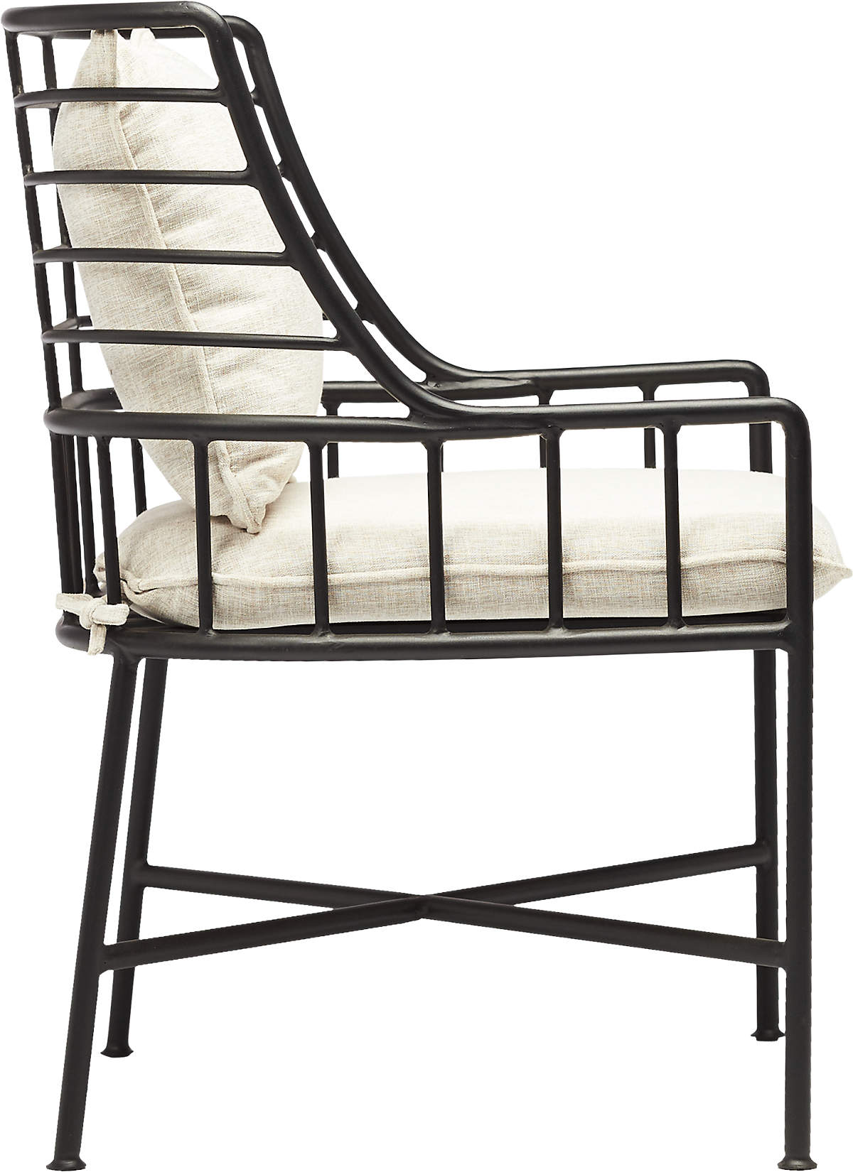 BRETON BLACK METAL DINING CHAIR thumbnail 2
