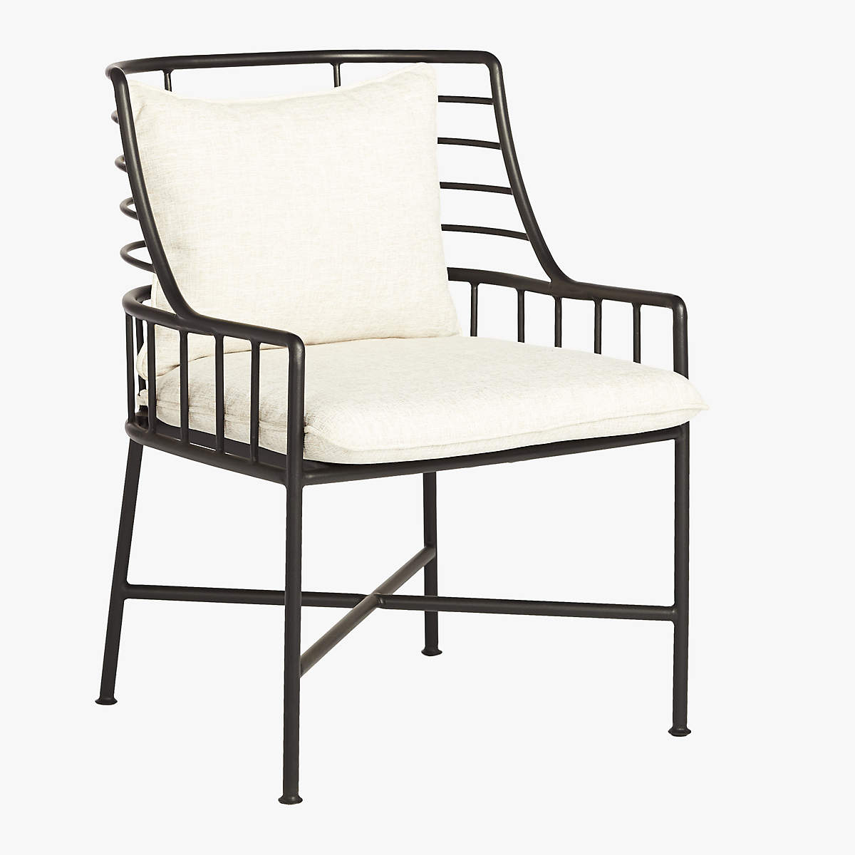 BRETON BLACK METAL DINING CHAIR thumbnail 4