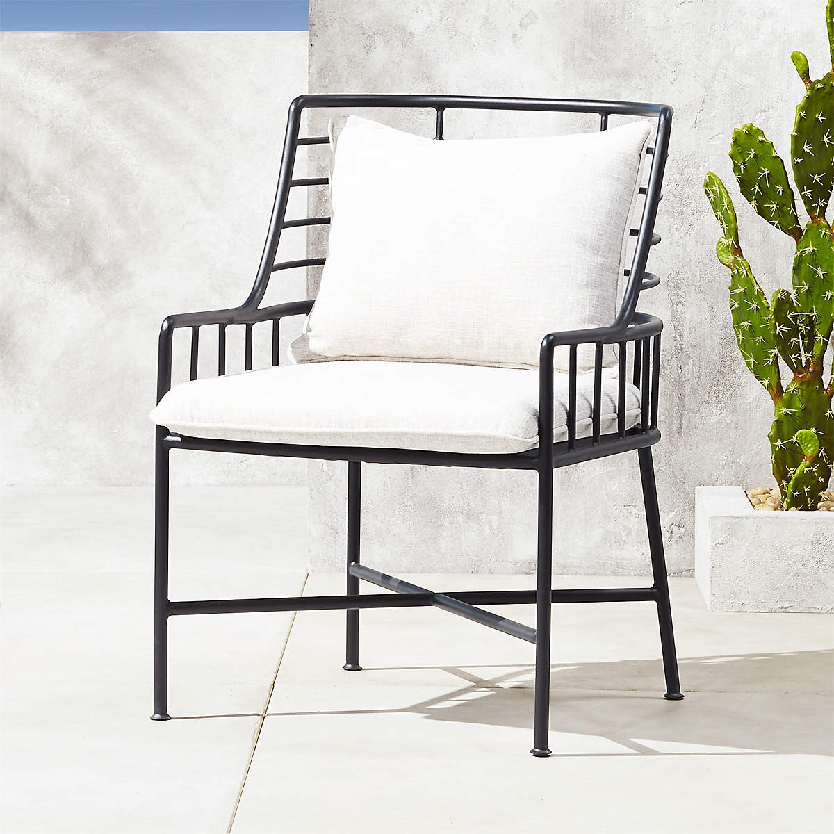 BRETON BLACK METAL DINING CHAIR thumbnail 6