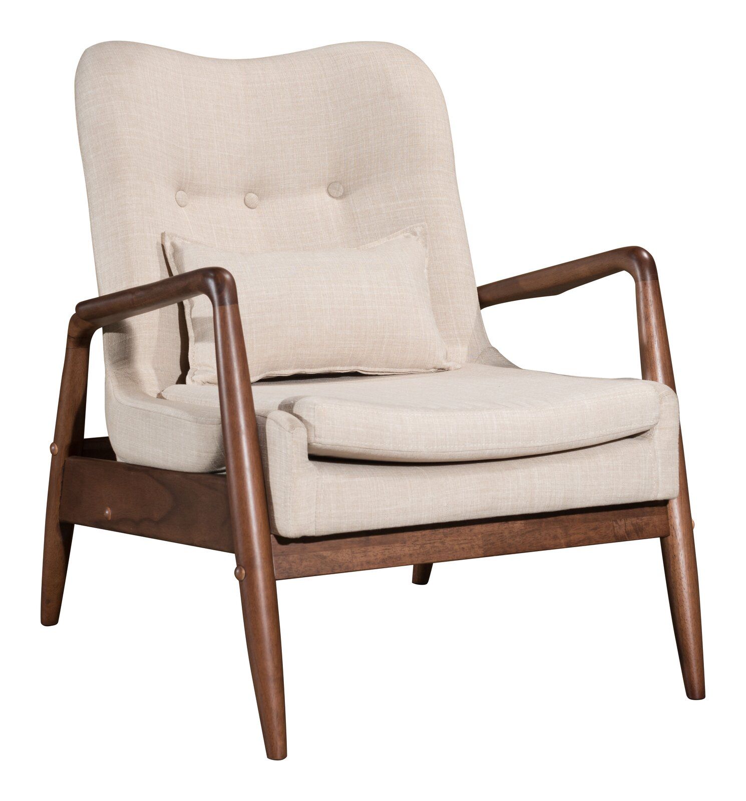 Bronius Tufted Polyester Lounge Chair and Ottoman thumbnail 3