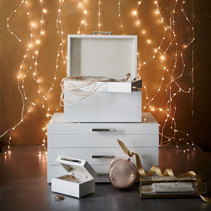 Mid-Century Jewelry Box – Grand (White Lacquer) thumbnail 2