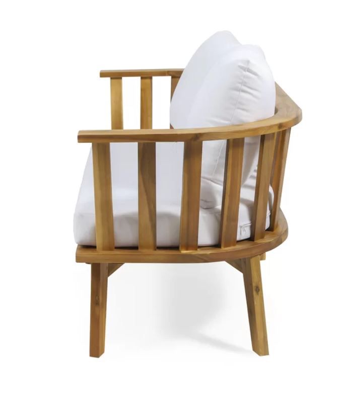 Outdoor Wooden Loveseat thumbnail 5