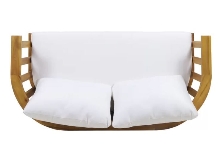 Outdoor Wooden Loveseat thumbnail 6