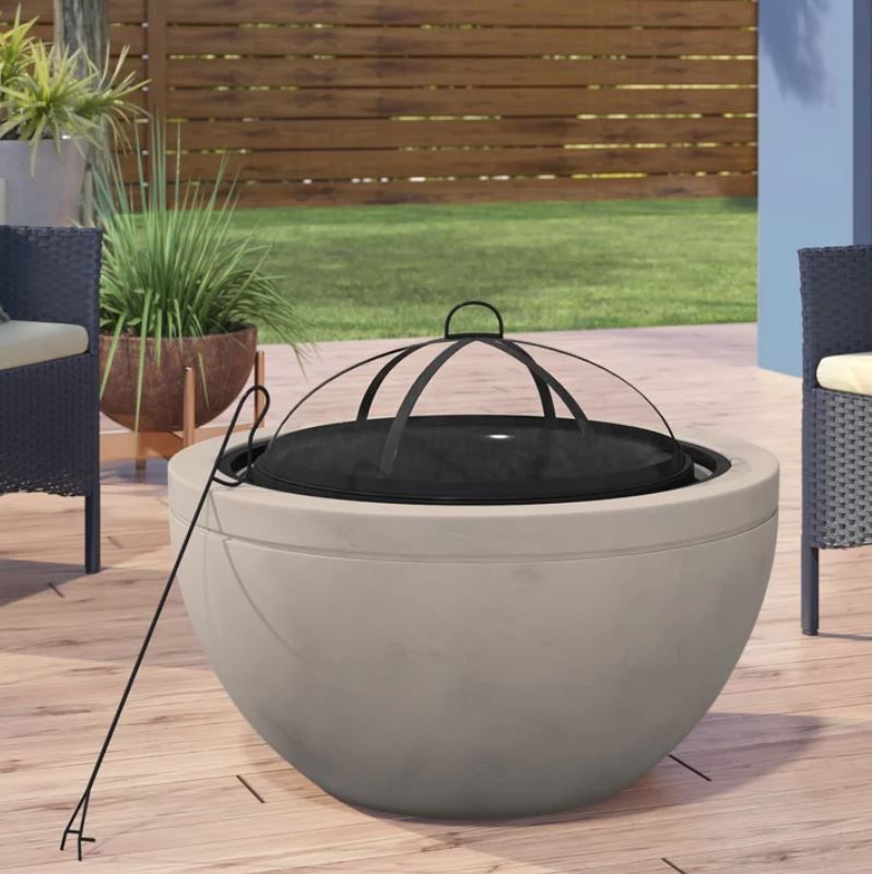 Colis Concrete Wood Burning Fire Pit thumbnail 2
