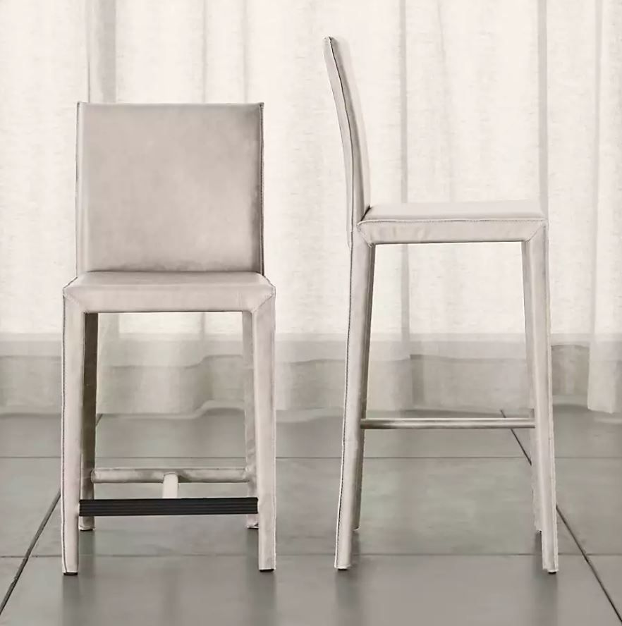Folio Sand Top Grain Leather Bar Stool thumbnail 2