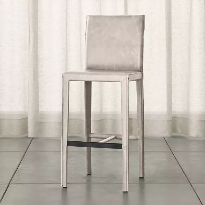 Folio Sand Top Grain Leather Bar Stool thumbnail 3