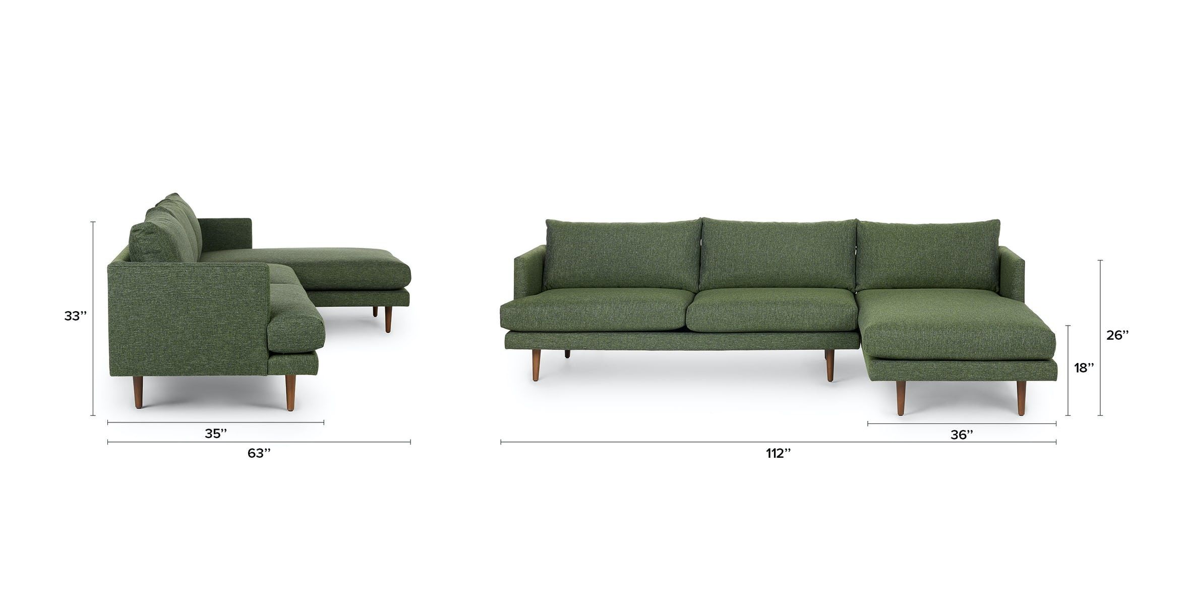 Burrard forest green right sectional thumbnail 6