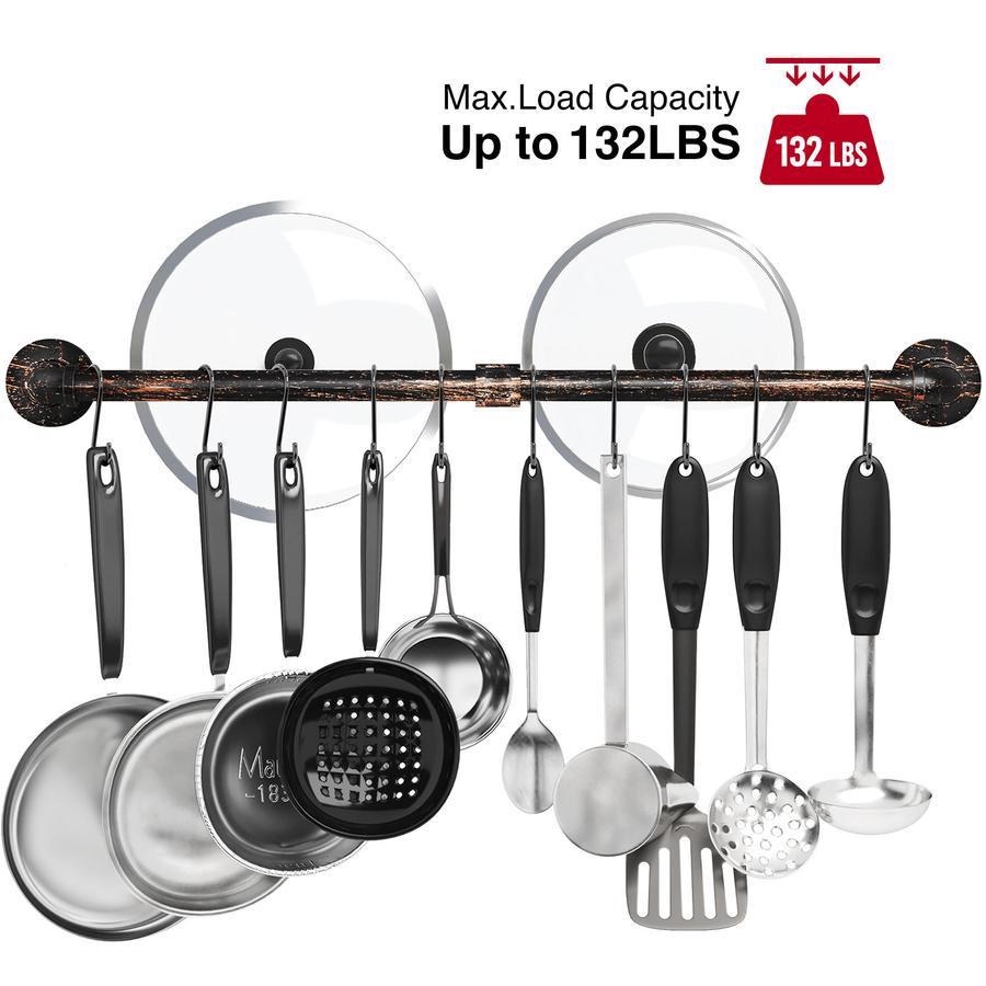 Greenstell Industrial Pipe Hanging Pot Rack Bronze thumbnail 4
