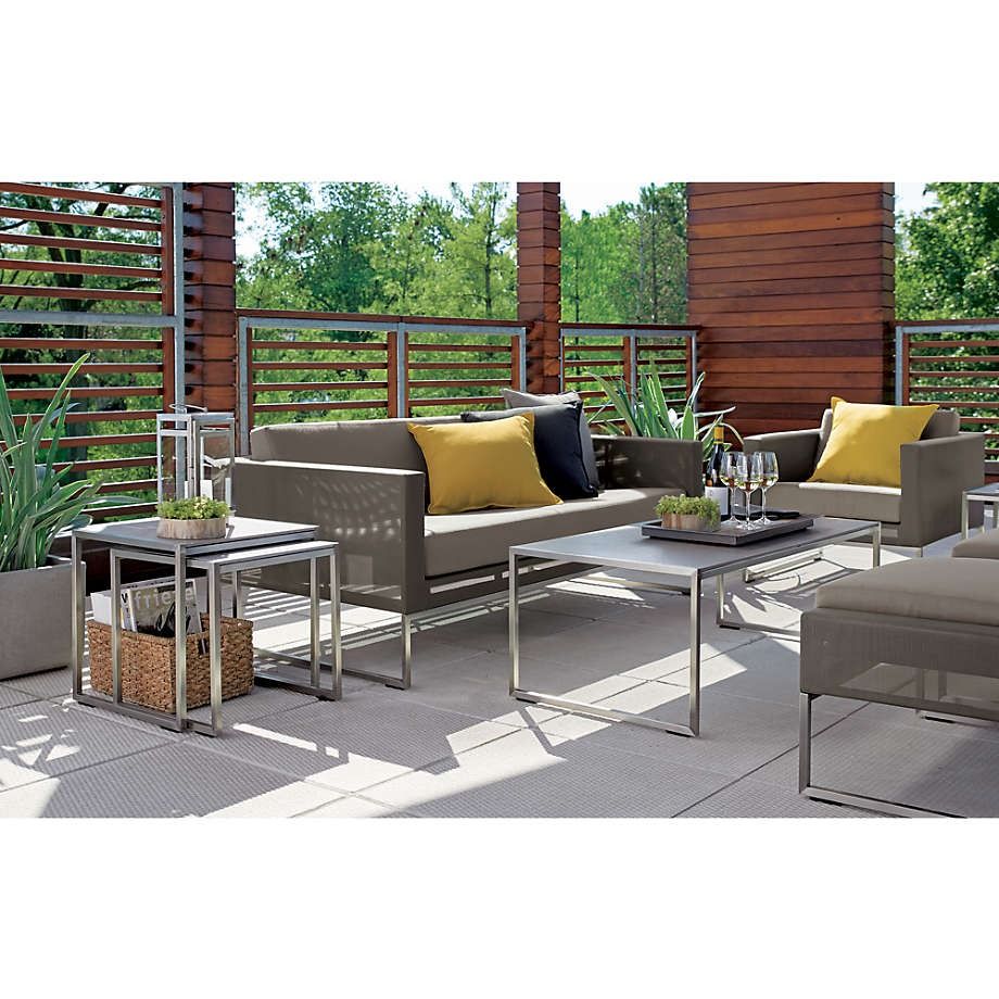 Dune Taupe Sofa with Sunbrella Cushions thumbnail 2