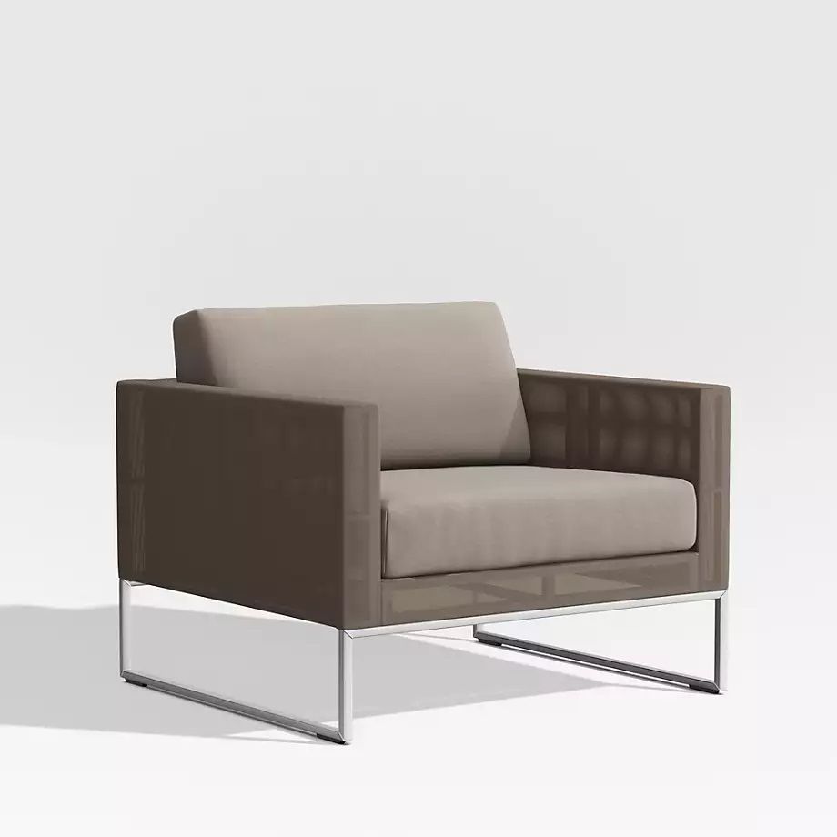 Dune Taupe Lounge Chair with Sunbrella Cushions thumbnail 4