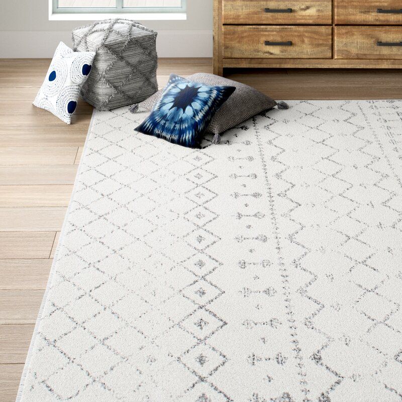 Lucienne Geometric Gray Area Rug thumbnail 2