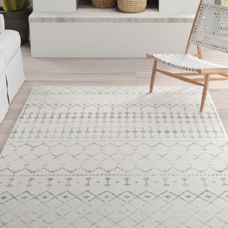 Lucienne Geometric Gray Area Rug thumbnail 3