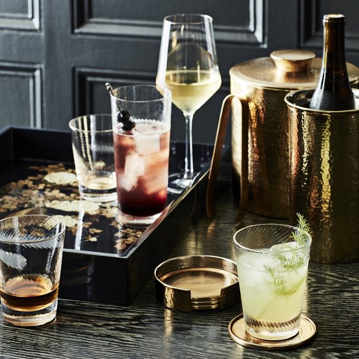 Antique Brass Ice Bucket with Tongs thumbnail 3
