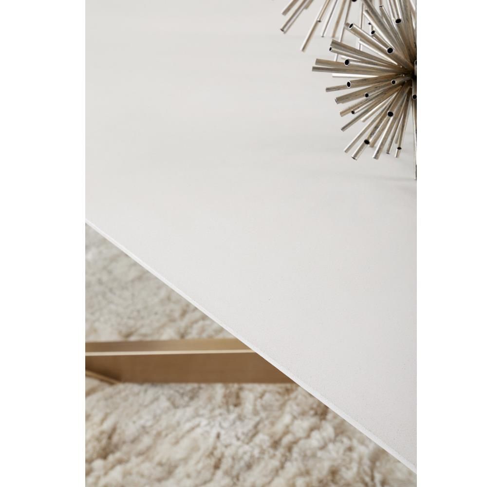 Scarlett Industrial Loft White Concrete Rectangle Dining Table thumbnail 3