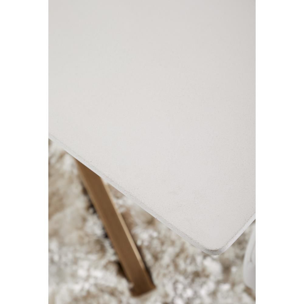 Scarlett Industrial Loft White Concrete Rectangle Dining Table thumbnail 4