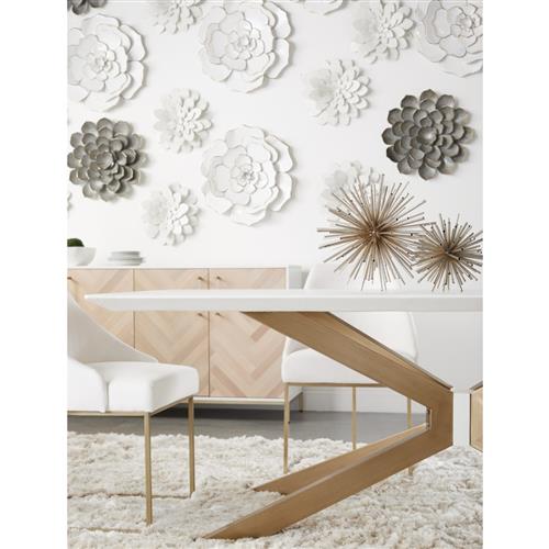 Scarlett Industrial Loft White Concrete Rectangle Dining Table thumbnail 5