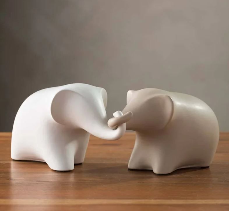 2 Piece Loving Tubby Elephant Figurine Set thumbnail 4