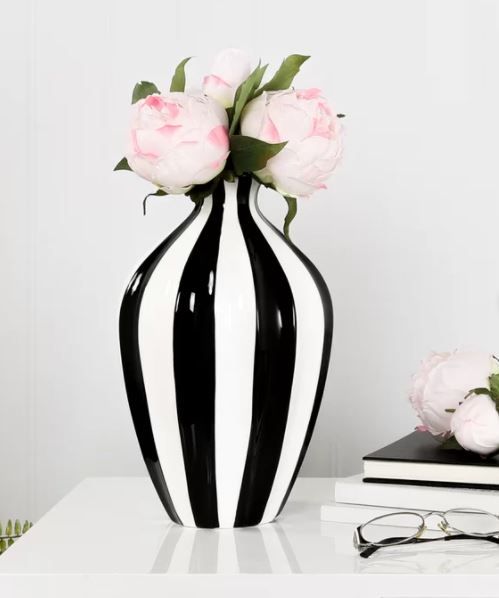 Gelb Black And White Ceramic Table Vase thumbnail 3