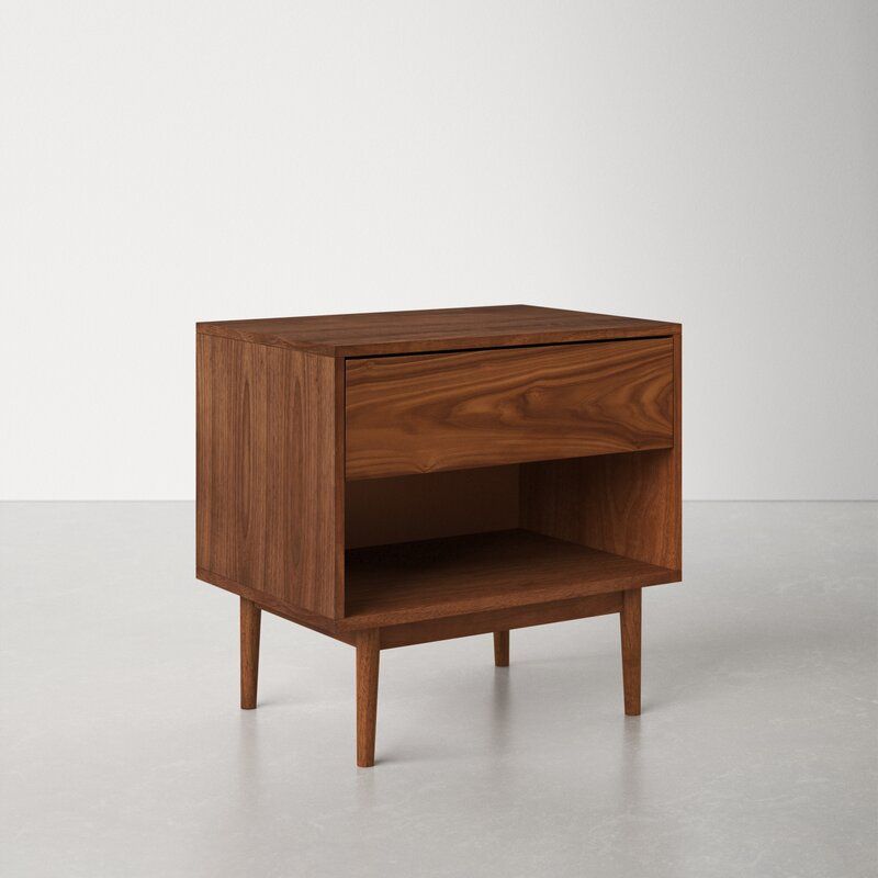 Erick 1 Drawer Nightstand in Walnut thumbnail 5