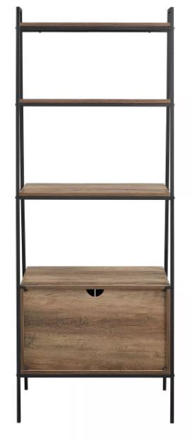 MARIE OPEN SHELF AND CLOSED STORAGE LADDER BOOKCASE thumbnail 3